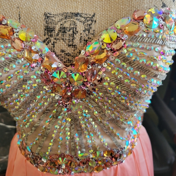 Sherry Hill Sequin Prom Dress-Sz 00 - Picture 3 of 6